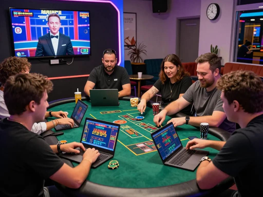 Players enjoying an exciting game of MM88 online blackjack at a virtual casino.