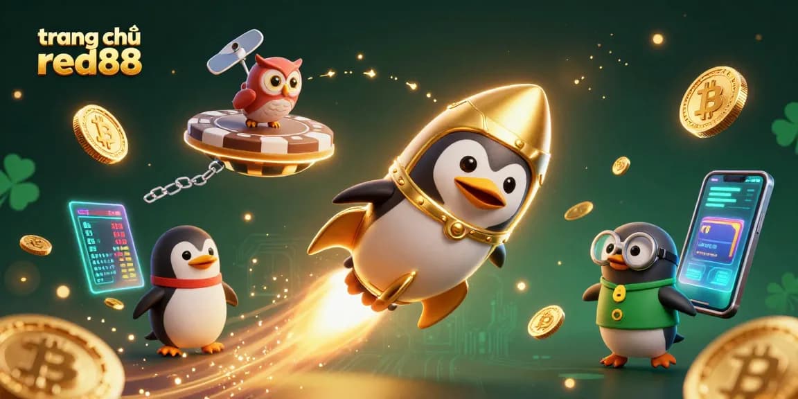 Join the action with trang chủ red88 as a golden penguin blasts through space toward winning casinos!
