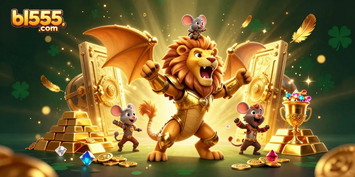 Experience the excitement of winning at bl555,com with thrilling casino elements and golden treasures.