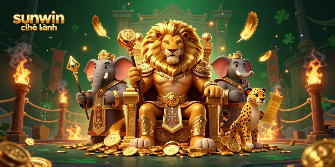 Play thrilling games and win big at sunwin chính hãng with a vibrant casino atmosphere illustrated.