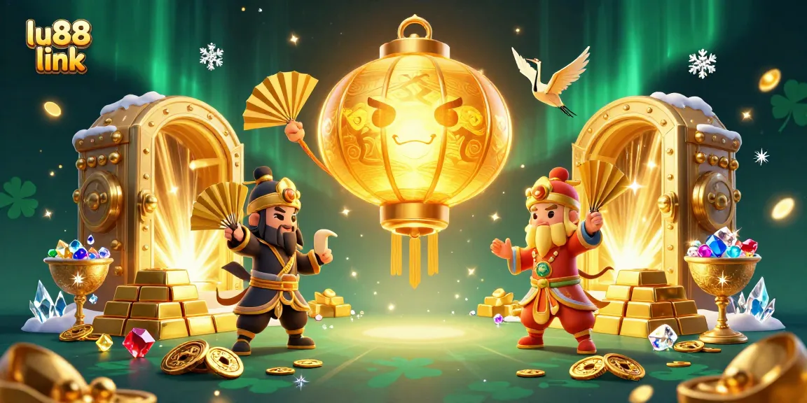 Experience winnings with the lu88 link in this vibrant casino fantasy scene capturing ultimate excitement.