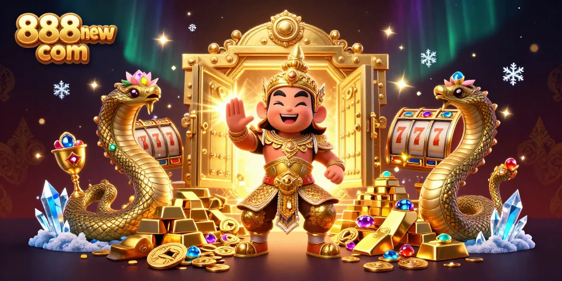 Spin winnings at 888new com with 3D guardians amid treasures and slot games.