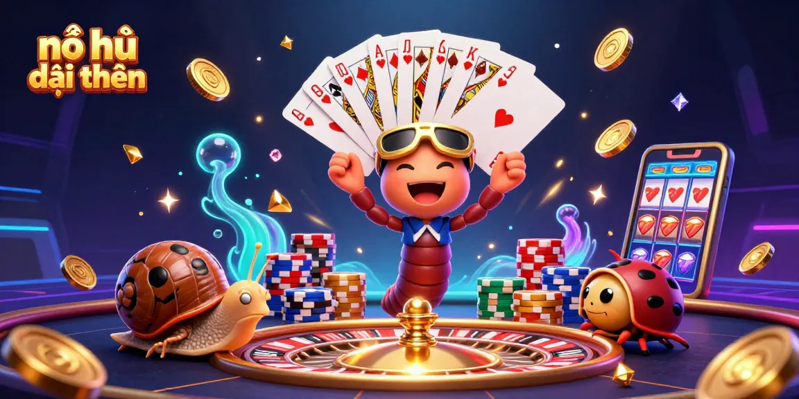 Experience the thrill of nổ hũ đổi thưởng with a vibrant casino scene featuring colorful characters and gameplay.