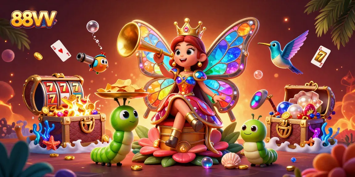 Win big with 88VV's vibrant casino adventure featuring magical elements and gaming excitement.