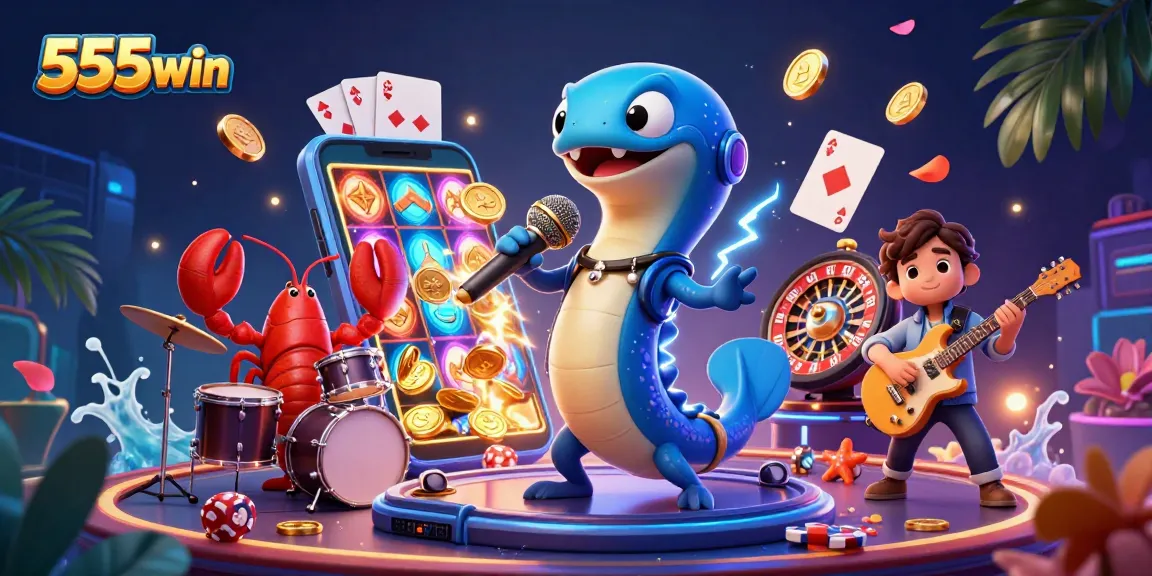 Experience electrifying entertainment with 555win in this vibrant underwater casino scene