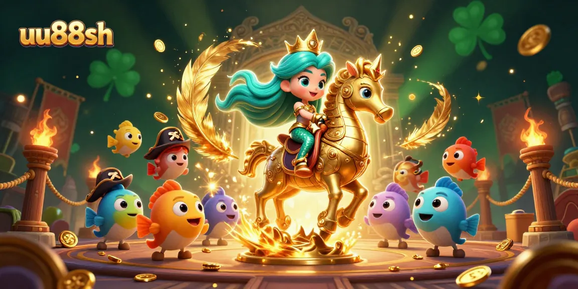 Experience the thrill of uu88sh with a vibrant underwater casino scene featuring colorful characters and rich details.