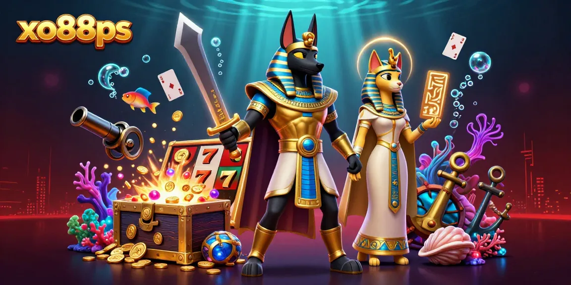Experience the thrill at xo88ps with dynamic slot games and Egyptian-themed characters bringing luck.