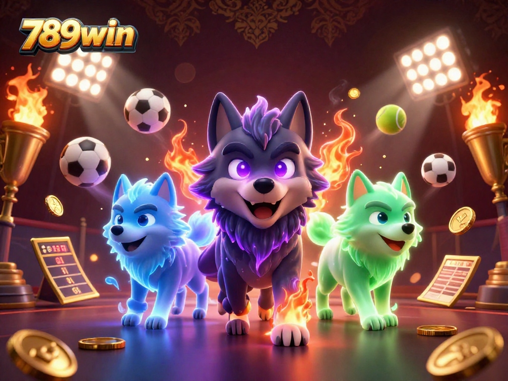 Experience thrilling gameplay at 789win vip with dynamic sports elements and glowing visuals.