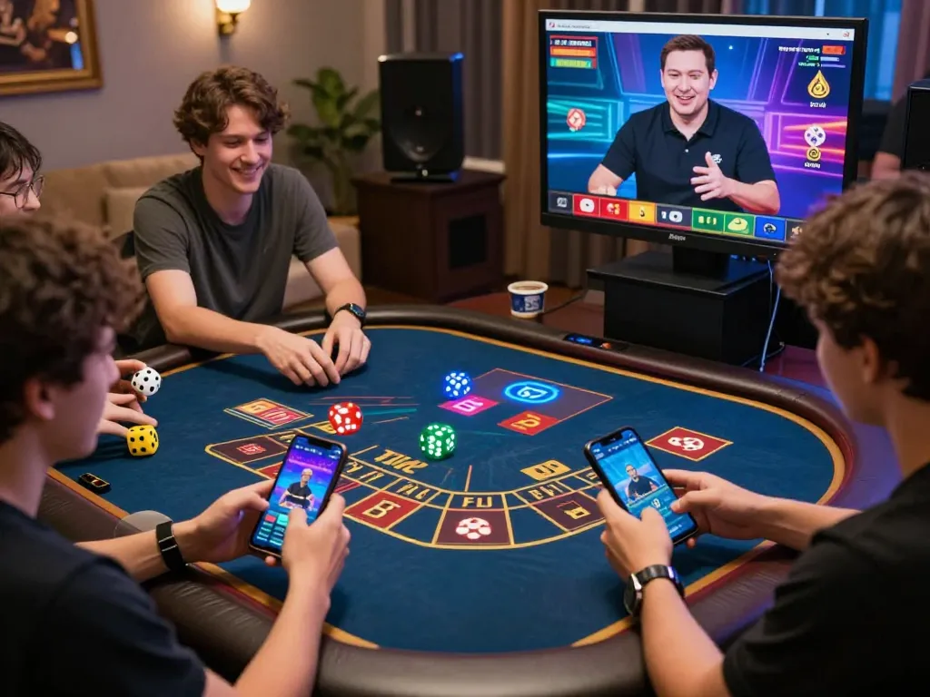 Players excitedly engaging in app tài xỉu online during a virtual game.