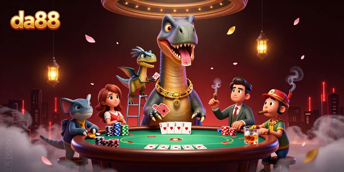 Engage in action-packed gameplay with da88 featuring vibrant characters and poker excitement.