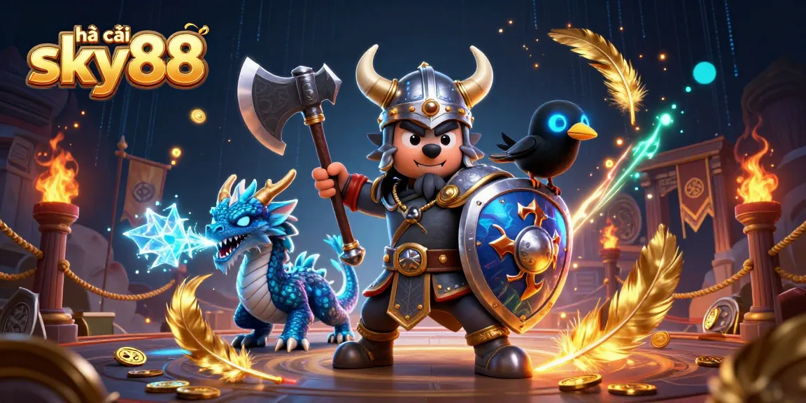 Engage in thrilling gameplay at nhà cái sky88 with vibrant casino characters and elements.