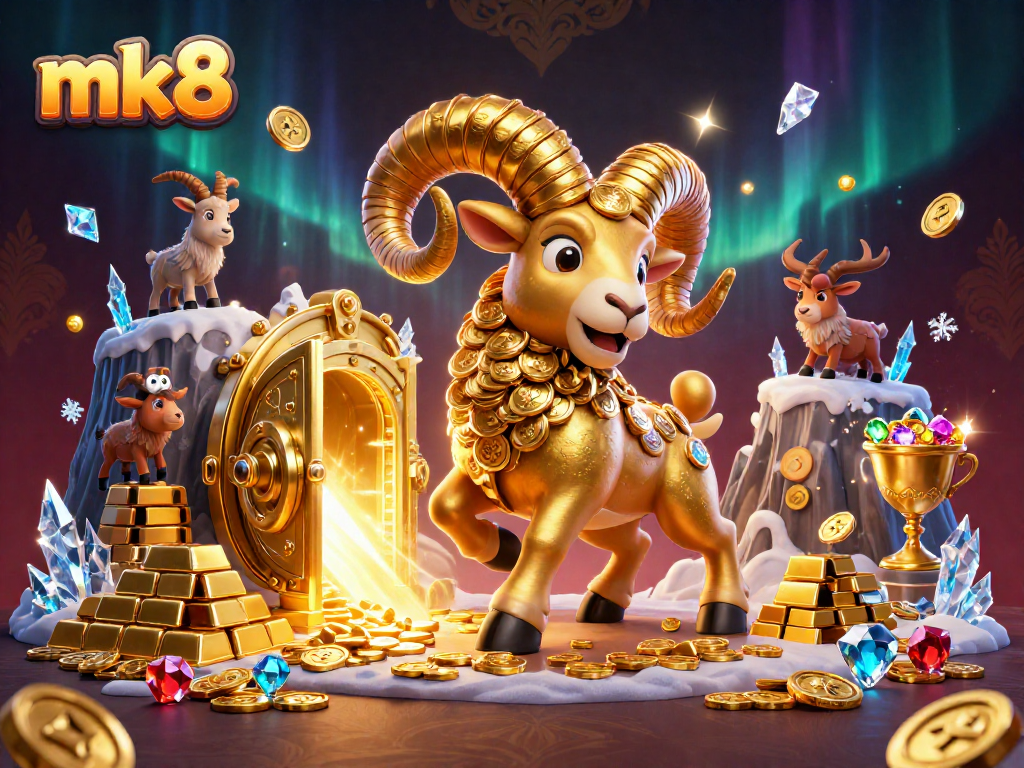 Experience the thrill of mk8 as the golden ram charges against dazzling casino treasures.