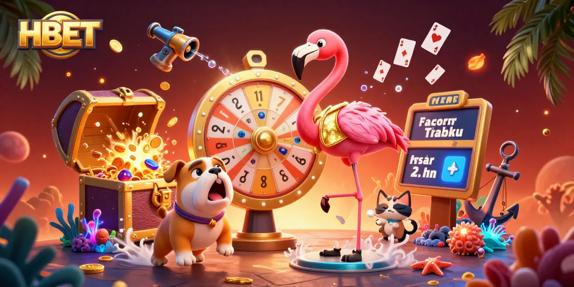 Experience the excitement of HBET with vibrant characters and dazzling casino elements in a dynamic 3D scene