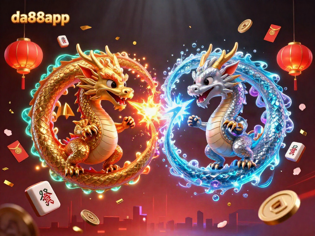 Engage in thrilling gameplay at da88app featuring dynamic dragons, vibrant casino elements, and action.