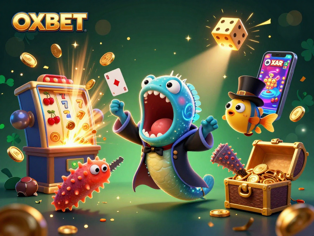 Experience thrilling wins with OXBET's vibrant casino scene featuring engaging characters and rich visuals.