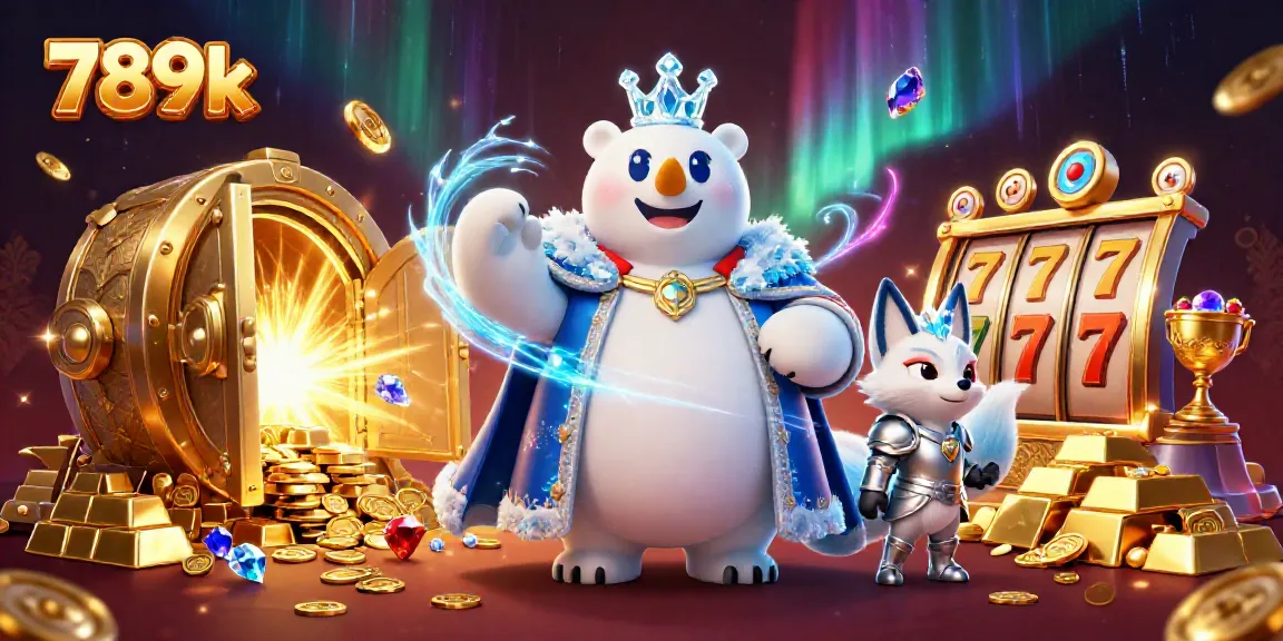 Experience thrilling jackpots with 789k featuring a vivid 3D scene of riches and excitement.