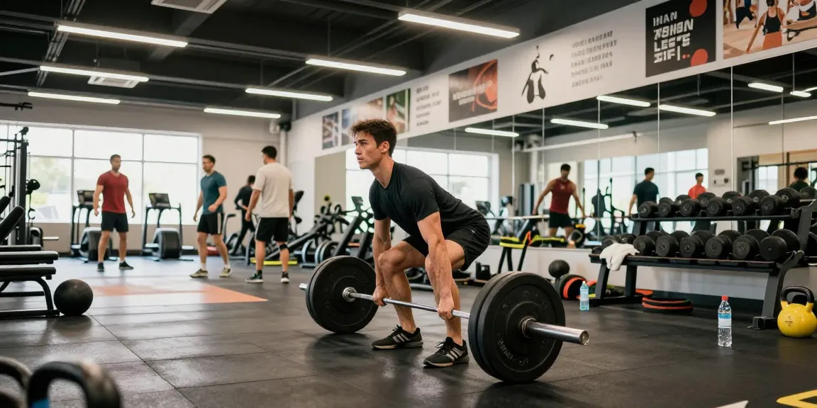 Prime Pharma Steroiden workout scene showcasing a man performing deadlifts in a dynamic gym.
