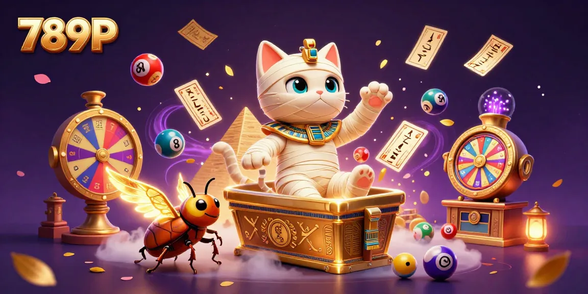 Experience thrilling wins at 789P with the energetic mummy cat and vibrant casino elements.