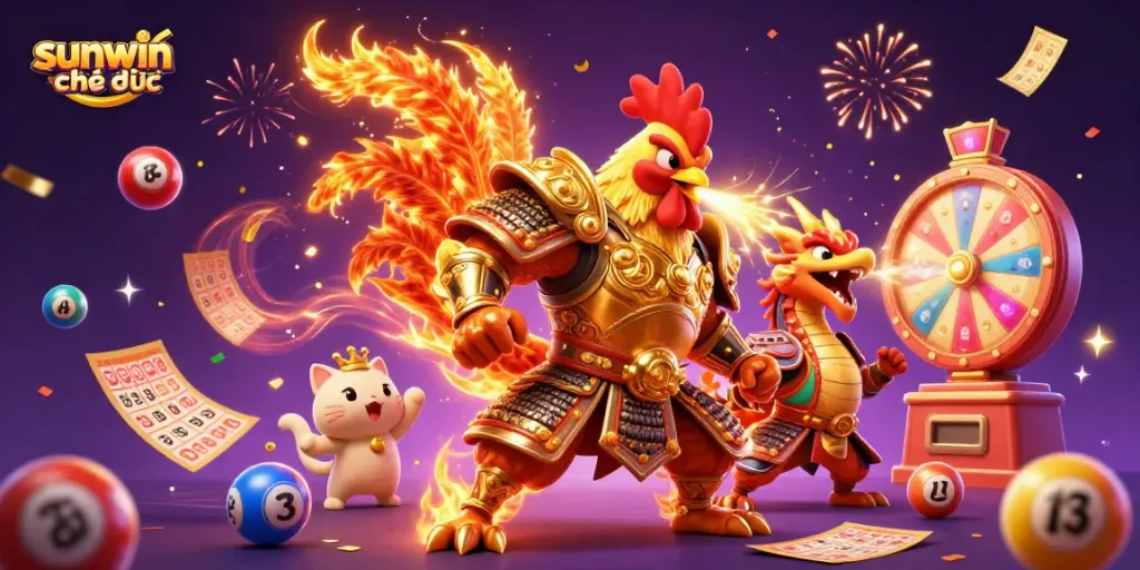 Join the excitement at sunwin chính thức with a vibrant 3D casino illustration featuring dynamic gaming elements.