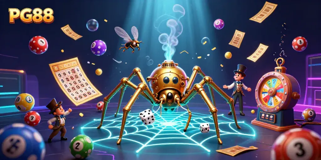 Experience the thrilling world of PG88 with a dynamic steampunk casino adventure illustration.